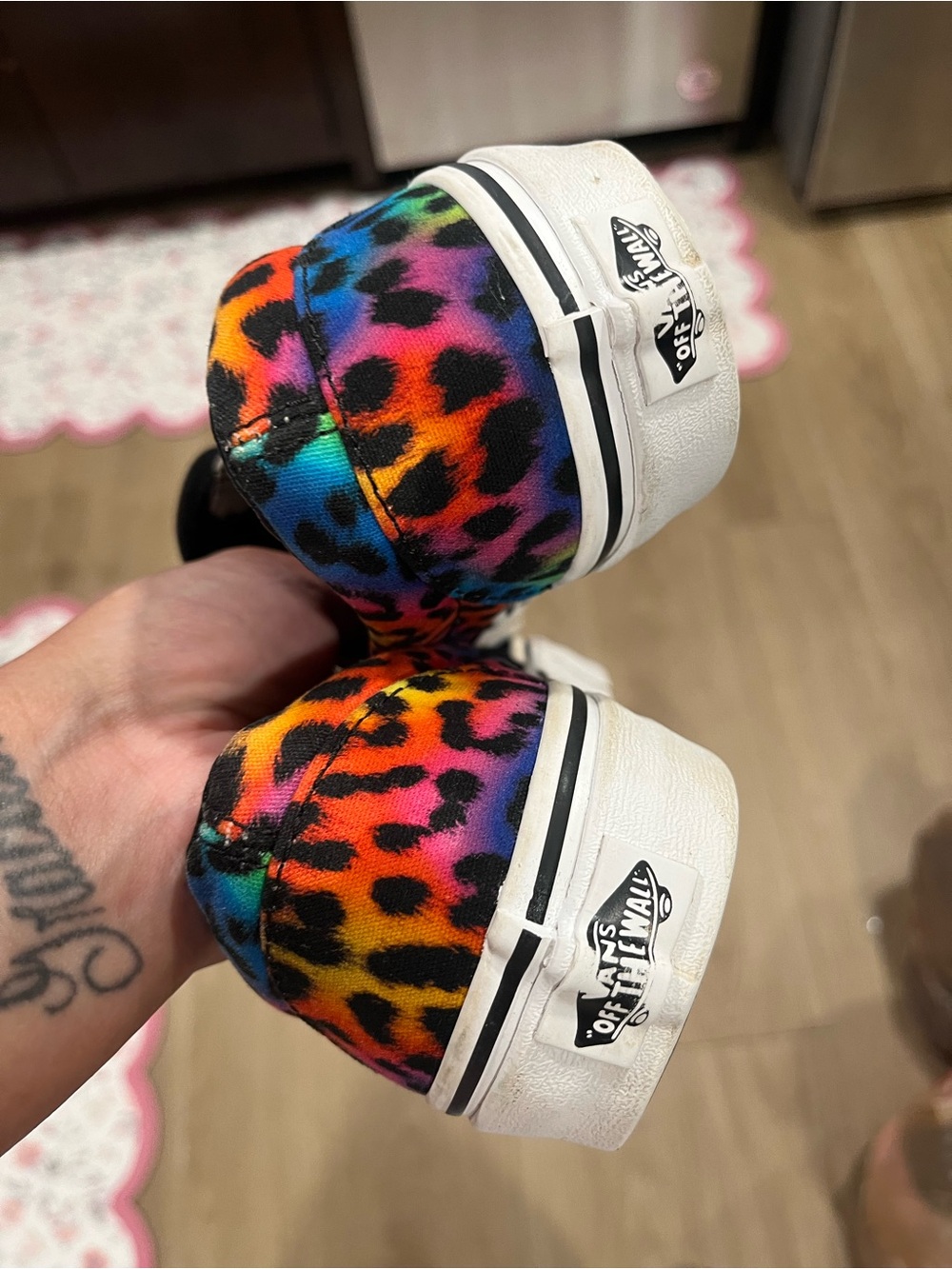 Vans Rainbow Leopard Slip-On Sneakers - Picture 2 of 5